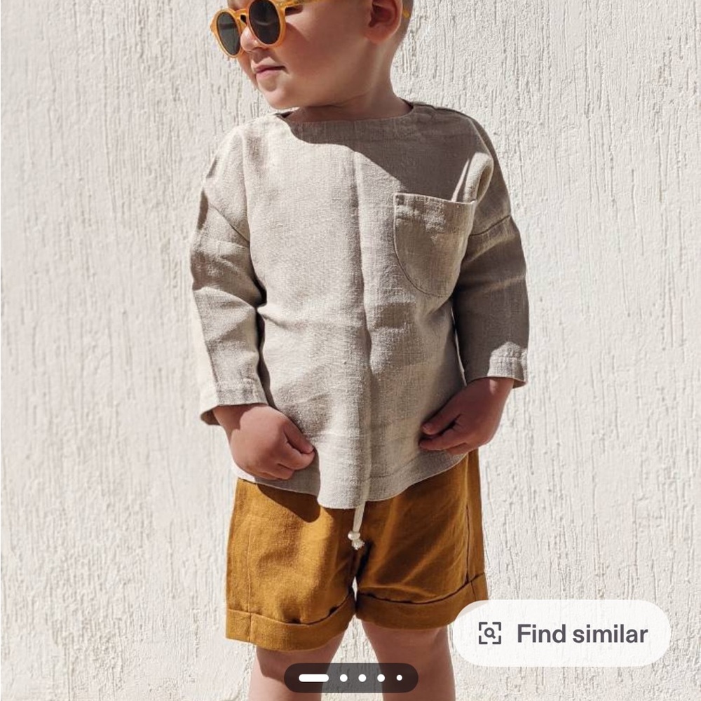 100% linen long sleeve shirt
